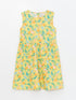 LC Waikiki Crew Neck Patterned Girl Dress